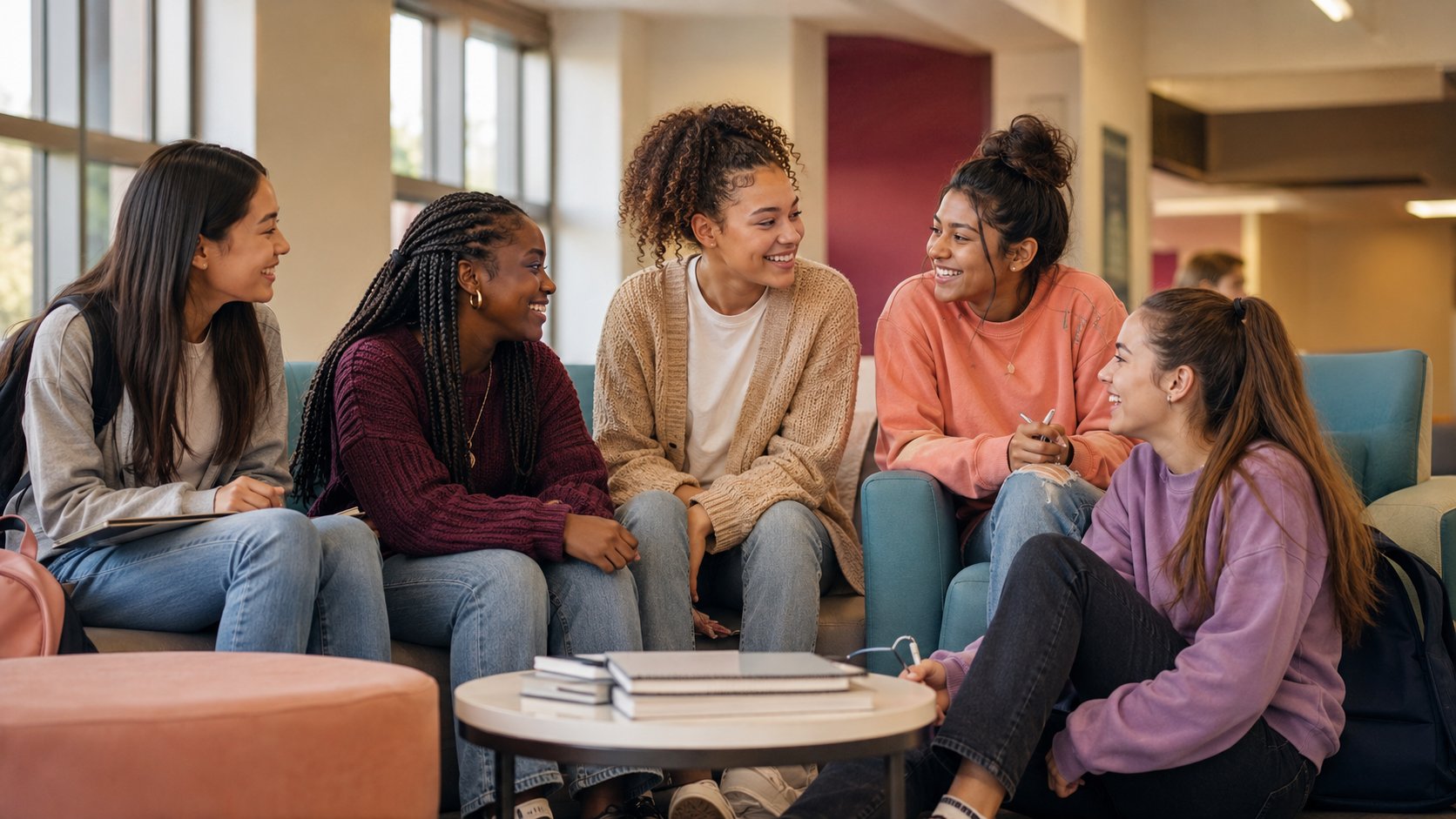 Diverse women in conversation